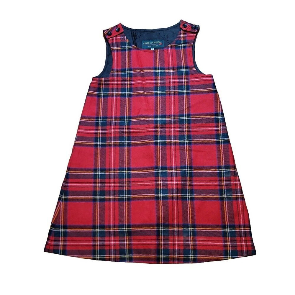 O'Neil‎ of Dublin Girl's 8 Lindsey Tartan Plaid Jumper/Pinafore